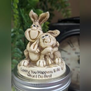 Vintage 1976 American Dream Co. Bunny Figurine - Loving You